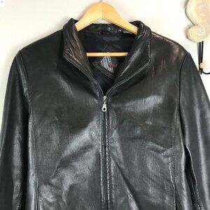 Women's genuine leather black jacket Size PM